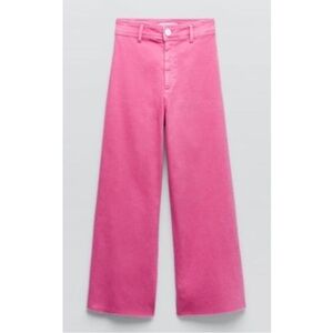 ZARA | The Marine Straight Jean in Pink, Size 6